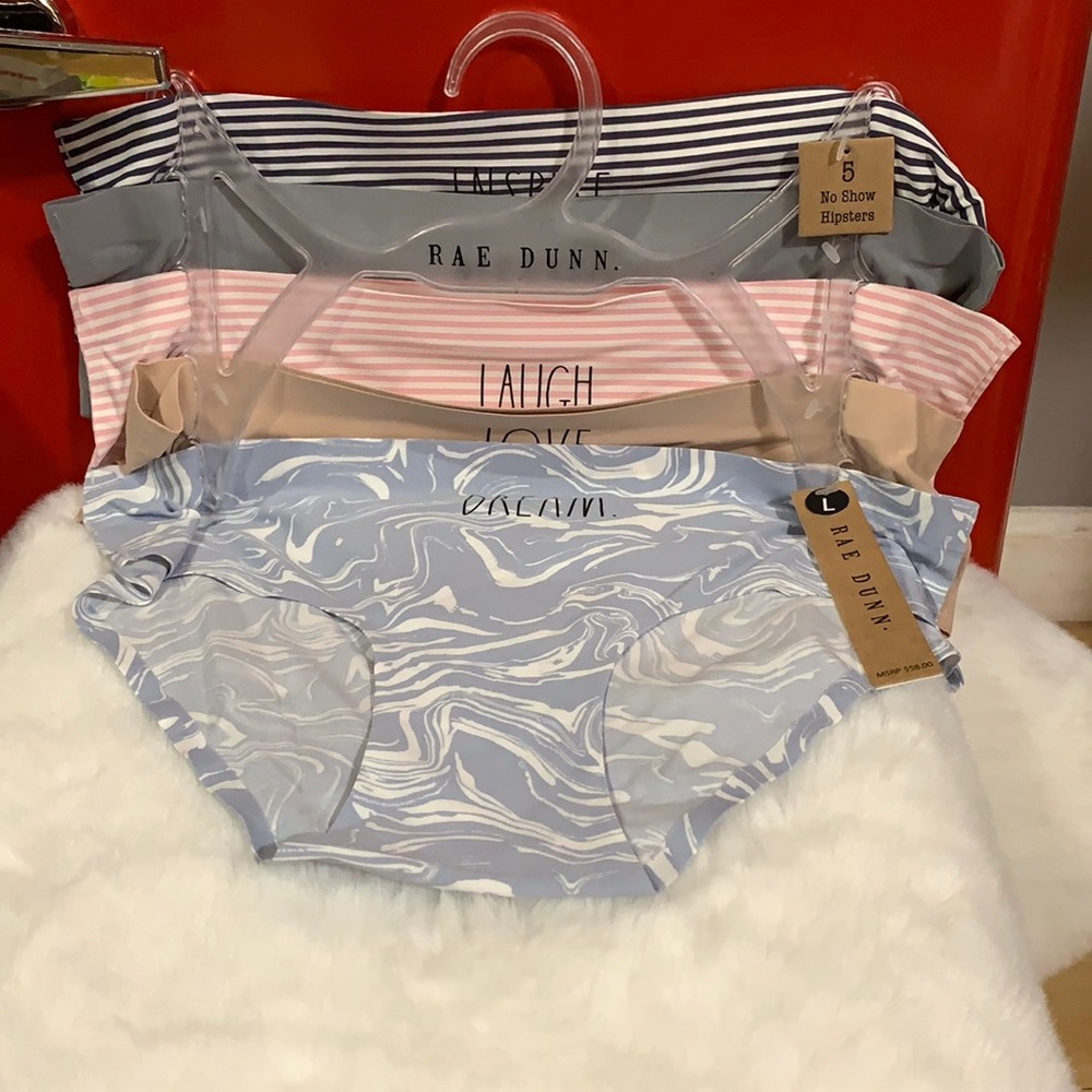 Rae Dunn Panties set of 5 Hipsters